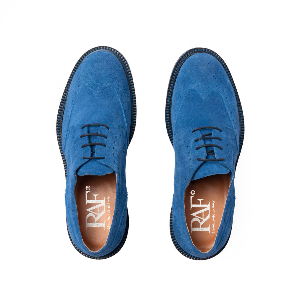 Damen Wildleder Francesina Cobalt