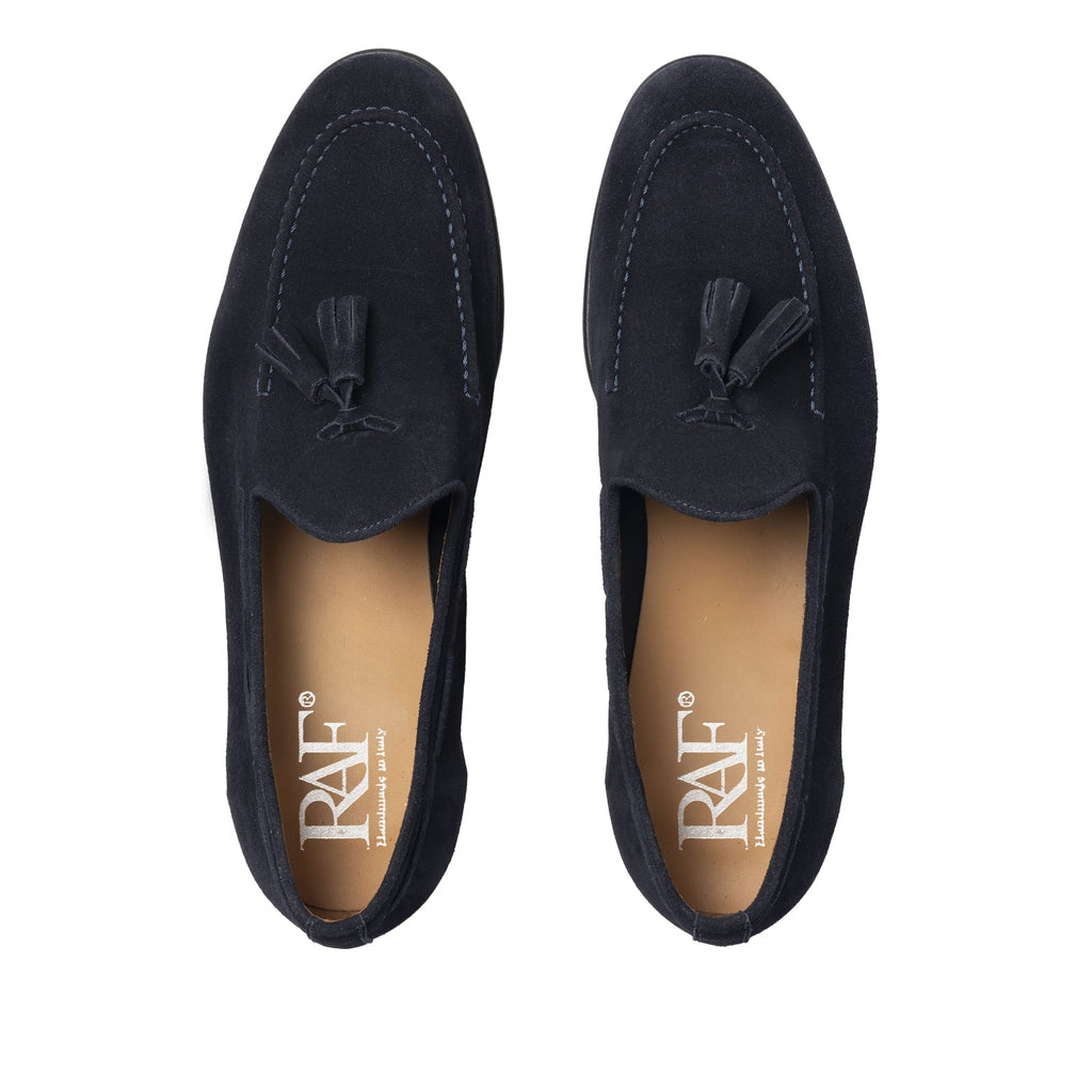 Wildleder-Schleife Loafers - Blau