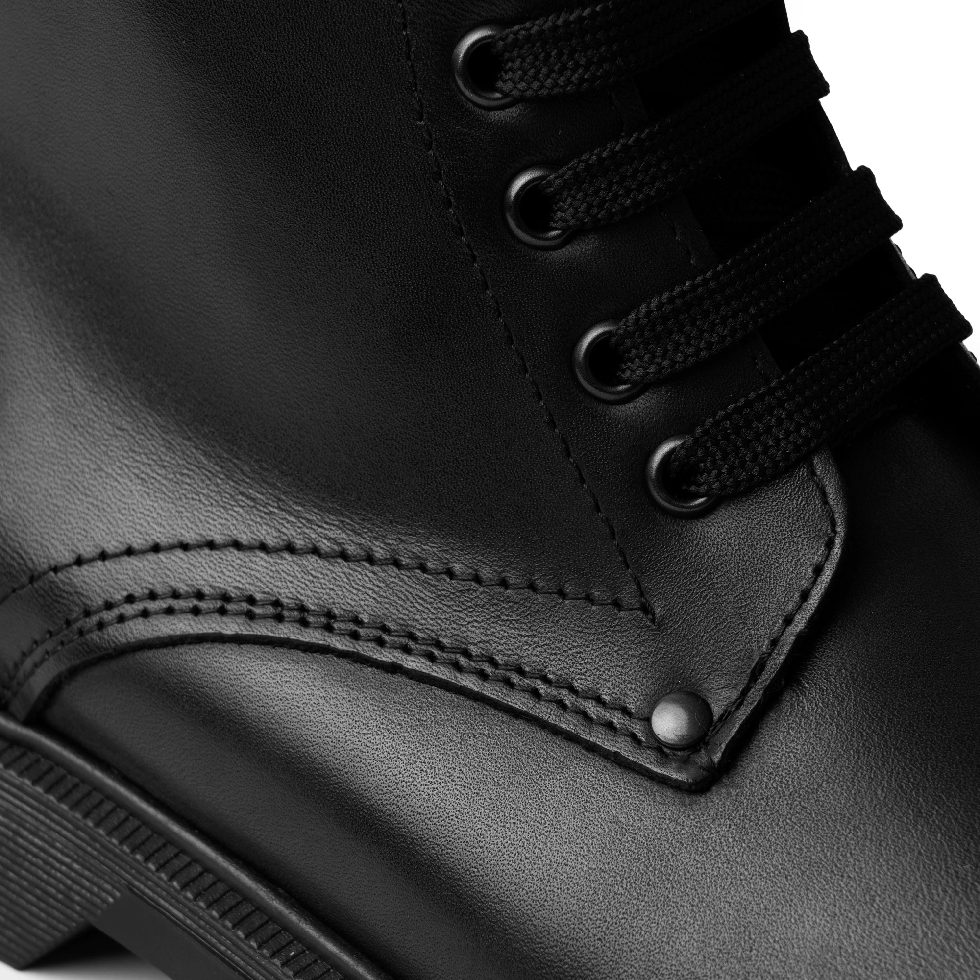 Damen-Stiefeletten aus Leder – Schwarz