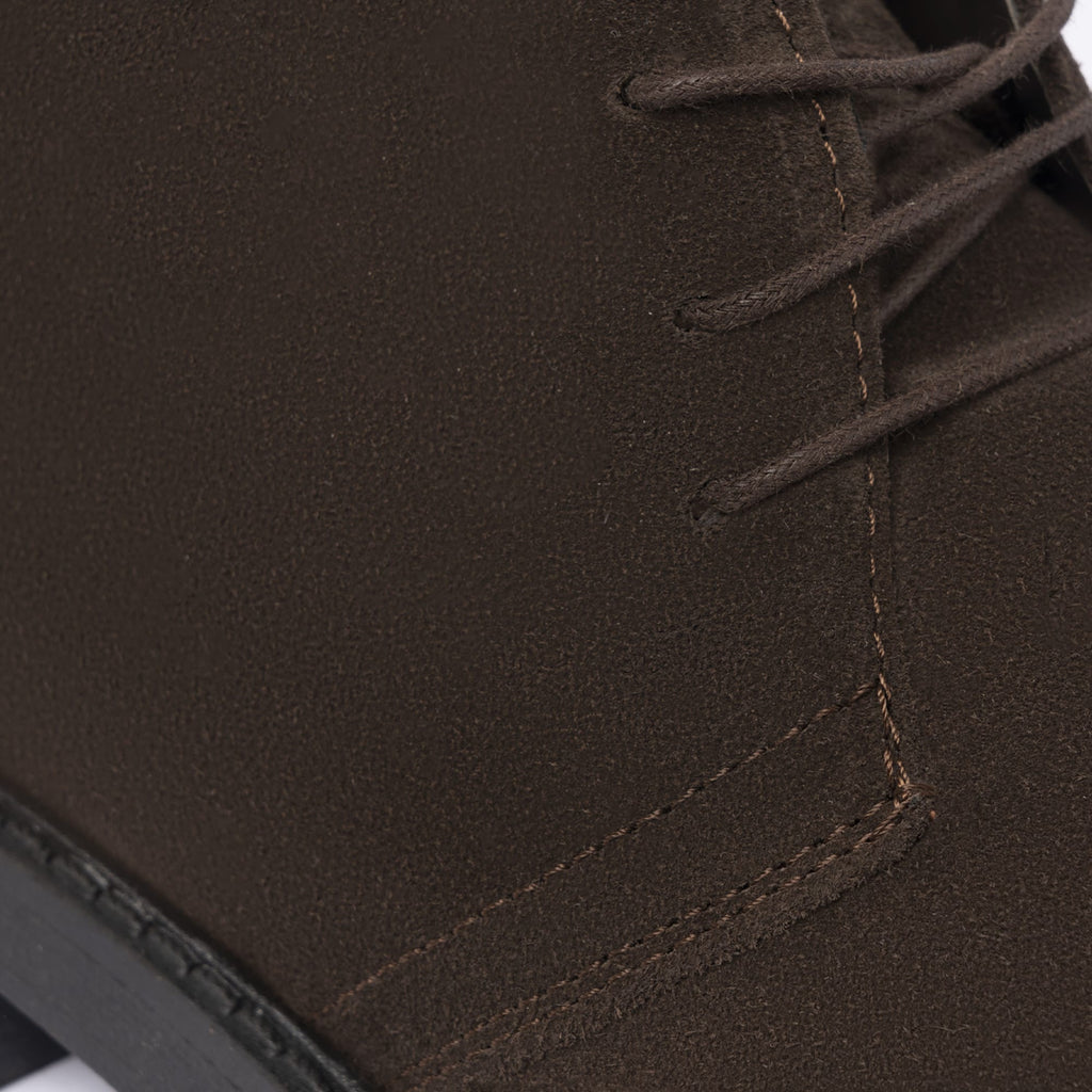 Stiefelette aus Wildleder - Dunkelbraun