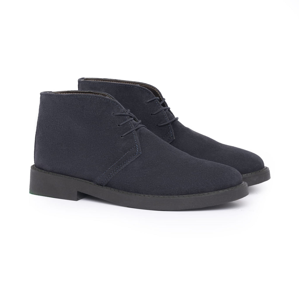 Wildleder-Stiefeletten - Blau
