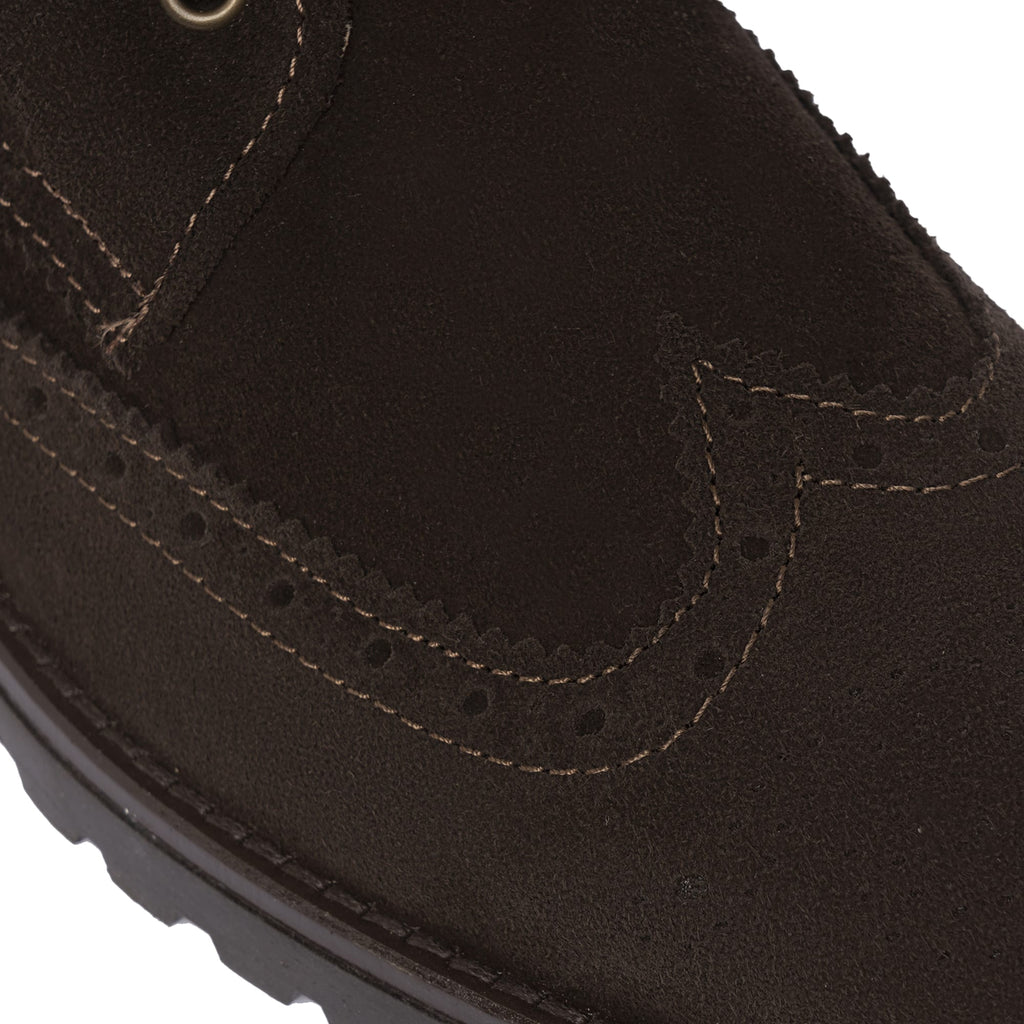 Verschönerte Wildleder-Stiefeletten - Dunkelbraun