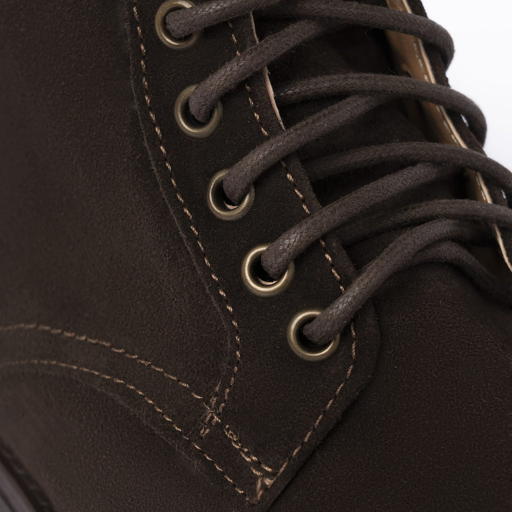 Stiefelette aus Glattleder - Dunkelbraun