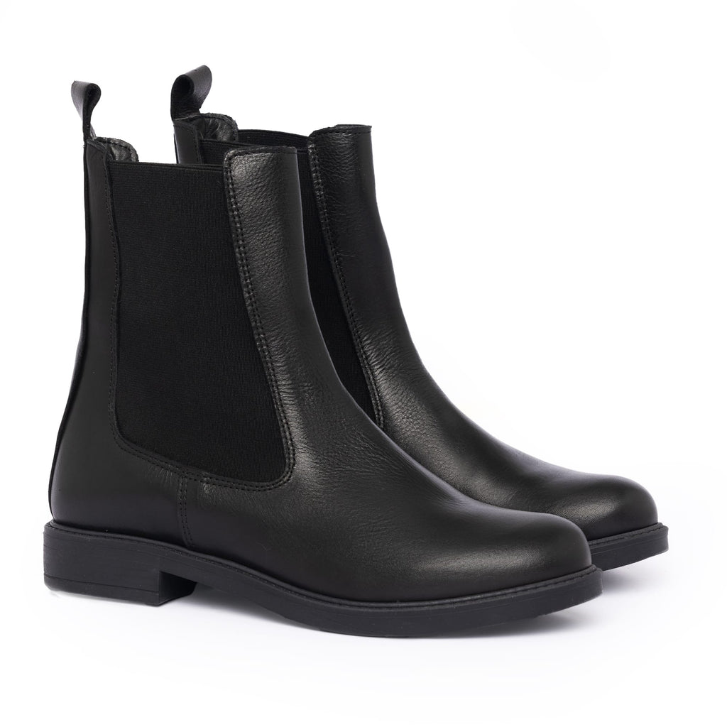 Beatles Lederstiefel für Frauen - Schwarz