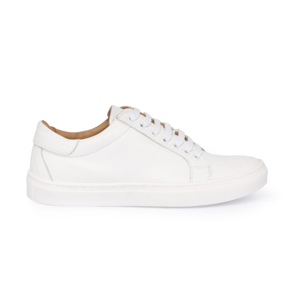 Damen Leder Turnschuhe - Weiß