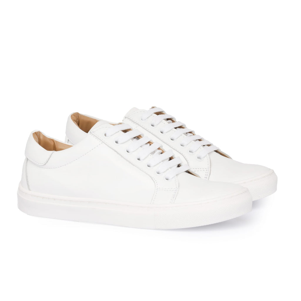 Damen Leder Turnschuhe - Weiß