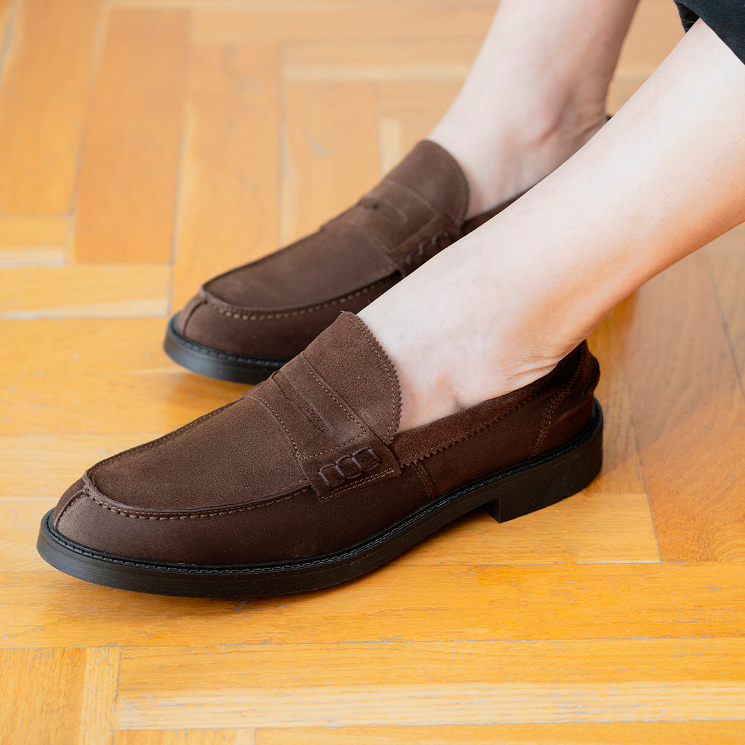 Loafer aus Wildleder – Dunkelbraun