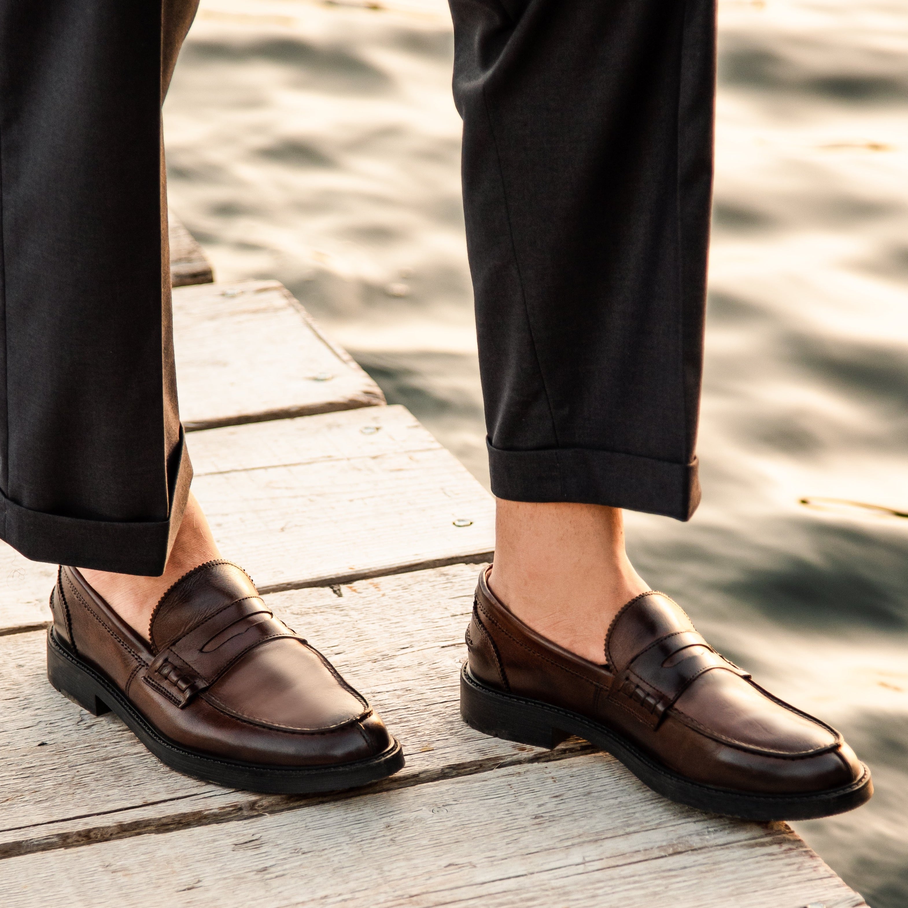 Loafer aus Leder – Dunkelbraun