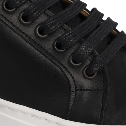 Herren-Leder-Sneakers – Schwarz