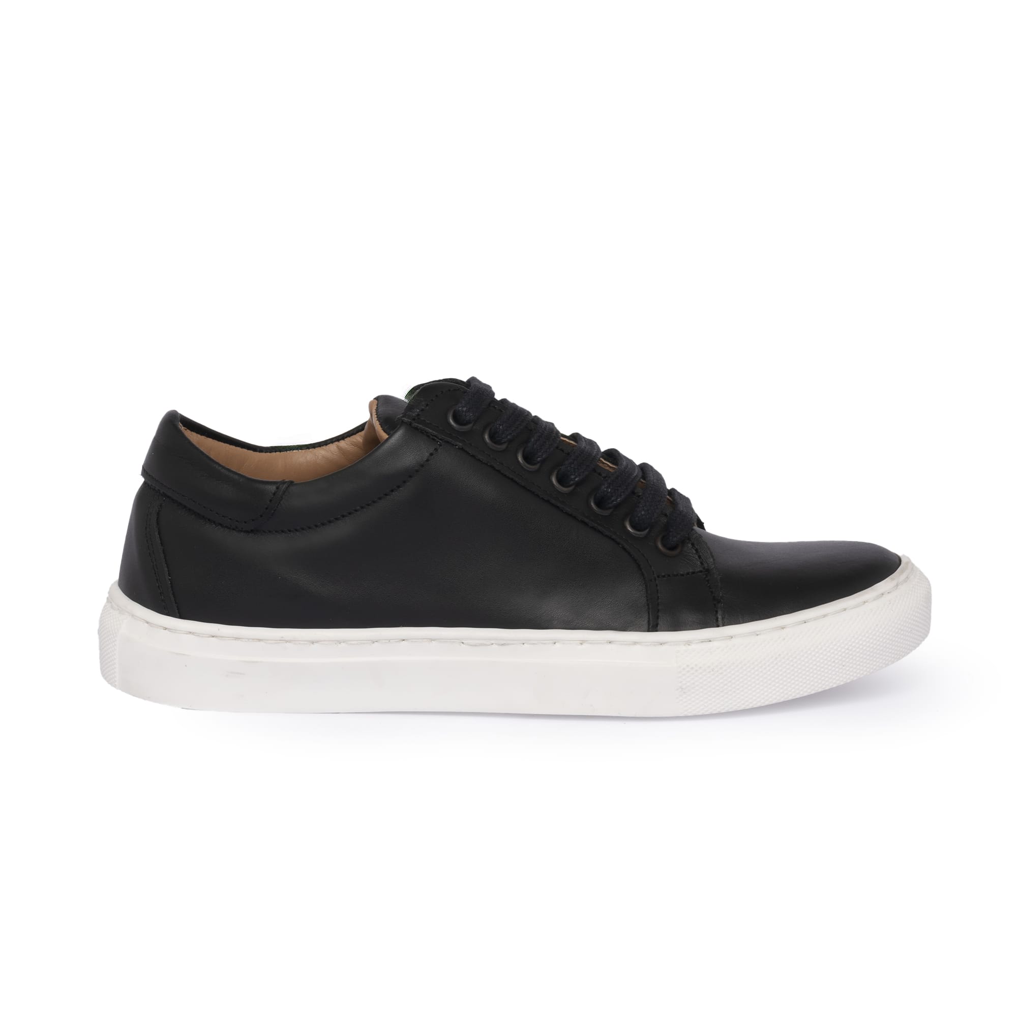 Herren-Leder-Sneakers – Schwarz