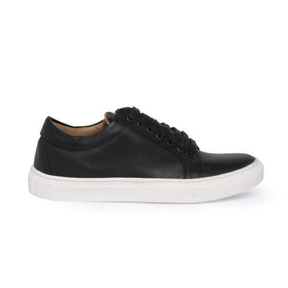 Herren-Leder-Sneakers – Schwarz