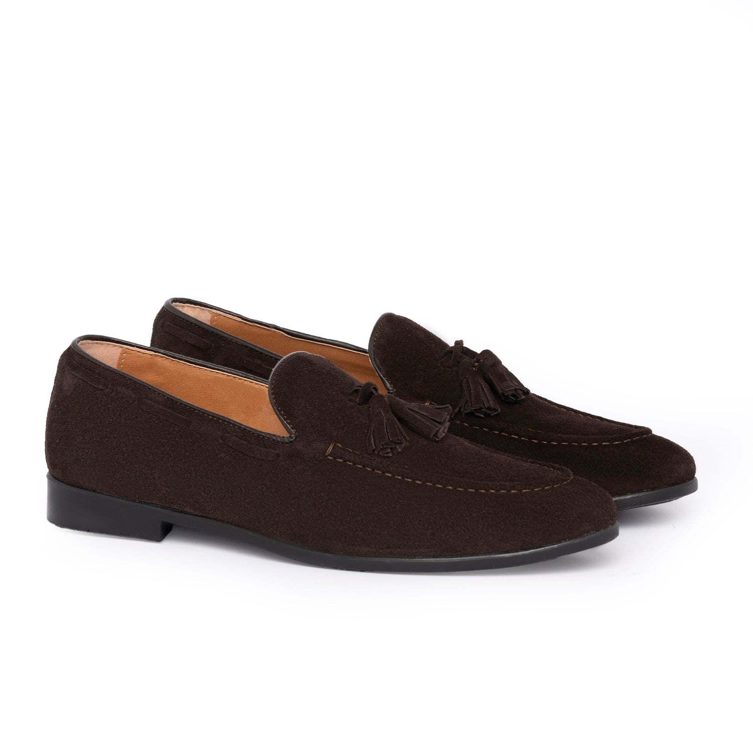 Loafer mit Schleife aus Wildleder – Dunkelbraun