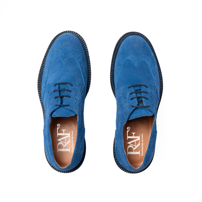 Damen Wildleder Francesina Cobalt