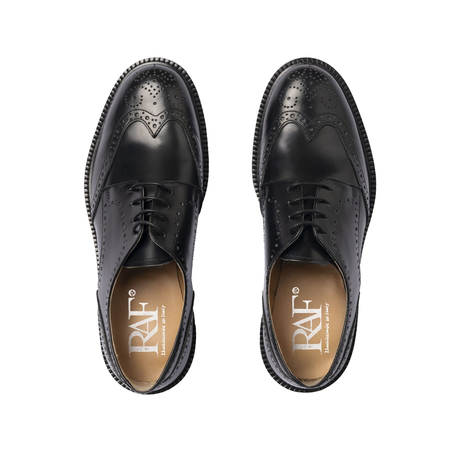 Damen-Oxfords aus gebürstetem Leder – Schwarz