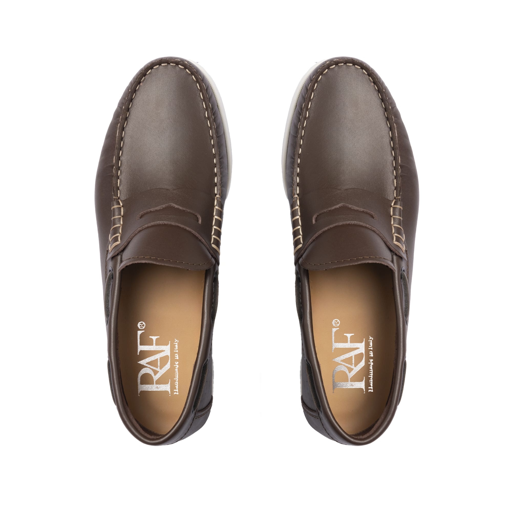 Bootsschuhe Barca 02 mit Riemchen aus Leder – Dunkelbraun
