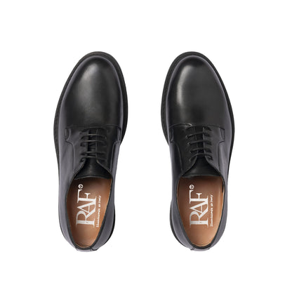 Derby-Schnürschuhe aus Leder – Schwarz