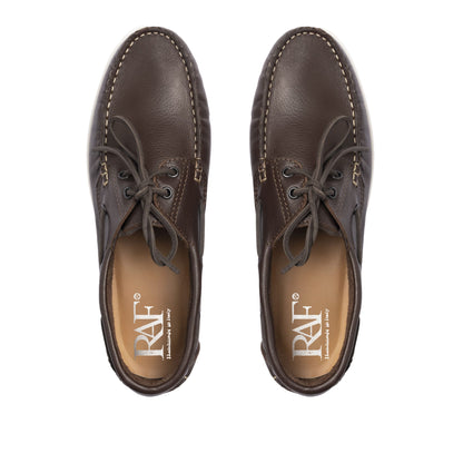 Bootsschuhe Barca 01 mit Schnürsenkeln aus Leder – Dunkelbraun