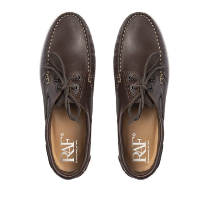 Mokassins Boot 01 mit dunkelbraunen Lederschnüren