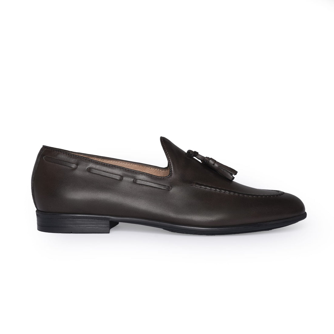 Loafer mit Schleife aus Leder – Dunkelbraun
