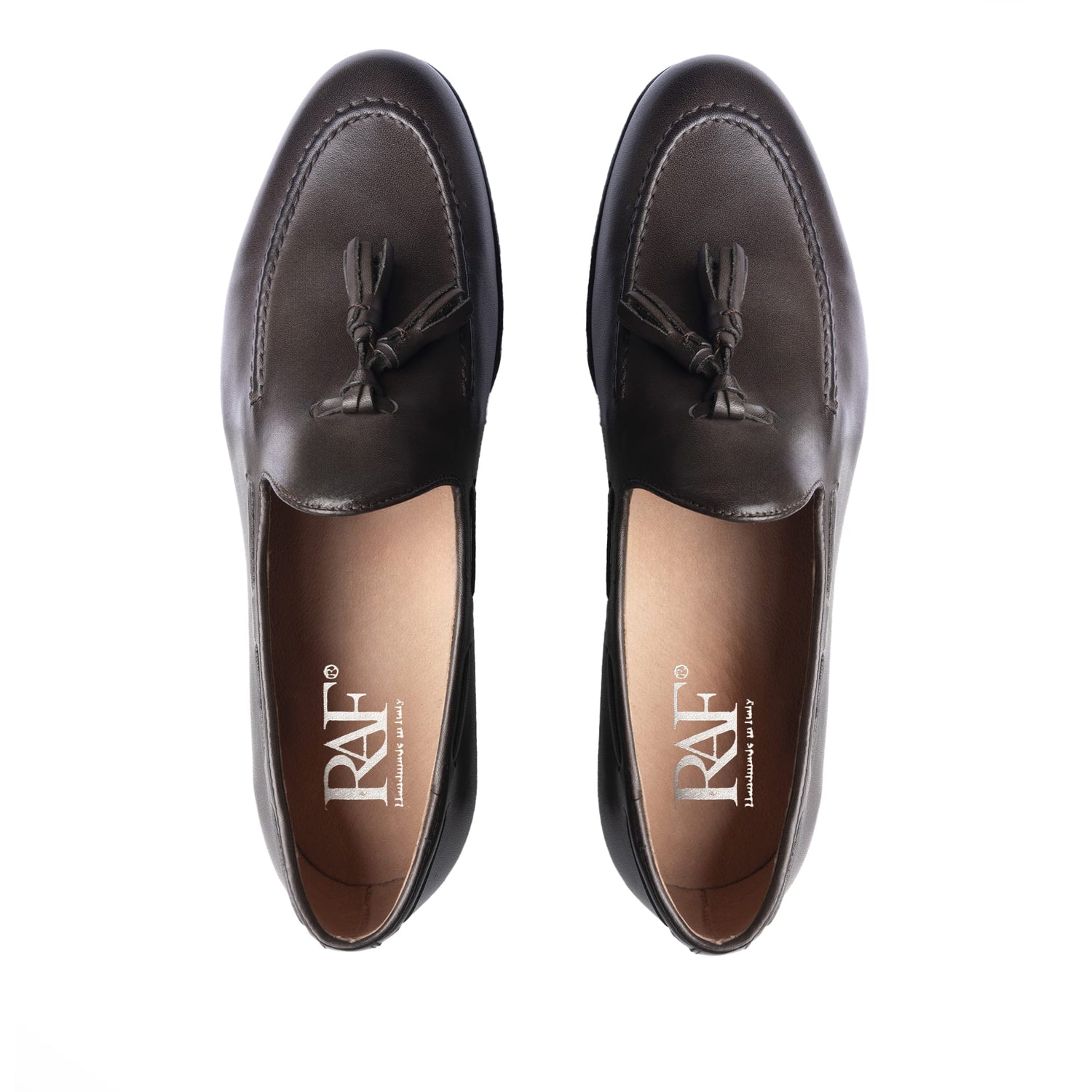 Loafer mit Schleife aus Leder – Dunkelbraun