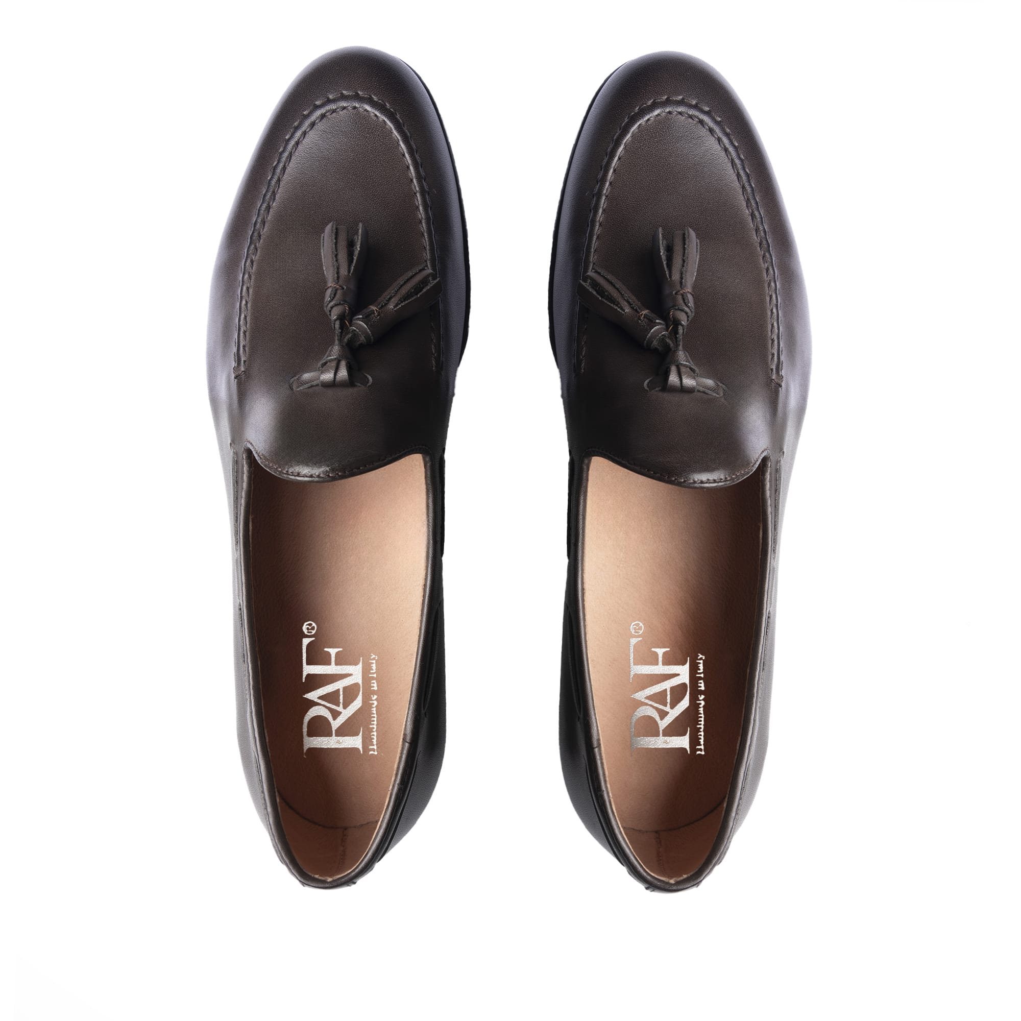 Loafer mit Schleife aus Leder – Dunkelbraun