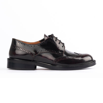 Damen-Derbies aus Leder – Bordeaux