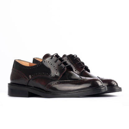 Damen-Derbies aus Leder – Bordeaux
