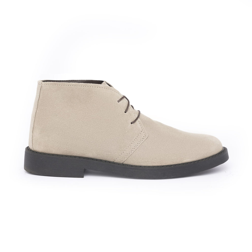 Wildleder-Stiefeletten - Taubengrau
