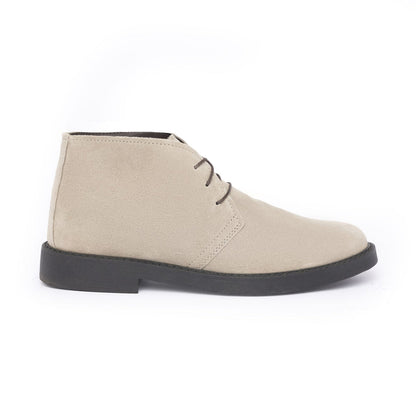 Wildleder-Stiefeletten - Taubengrau