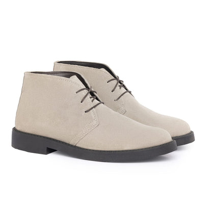 Wildleder-Stiefeletten - Taubengrau