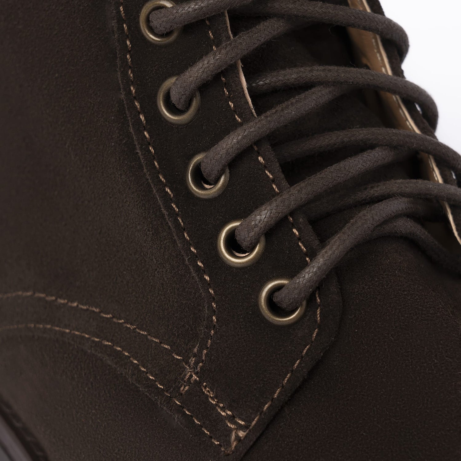 Glatte Stiefeletten aus Wildleder – Dunkelbraun