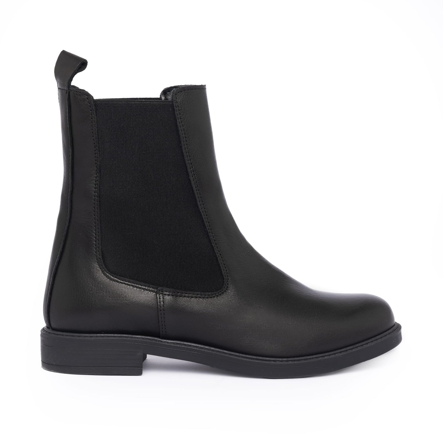 Damen-Beatles-Stiefeletten aus Leder – Schwarz