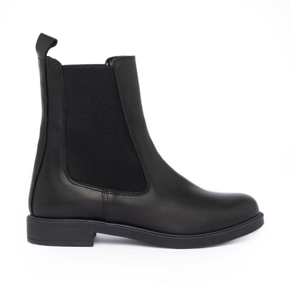 Damen-Beatles-Stiefeletten aus Leder – Schwarz