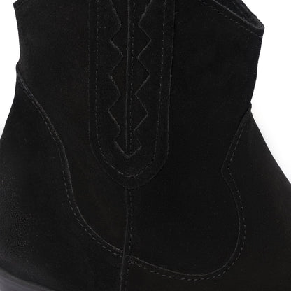 Damen-Westernstiefeletten – Schwarz