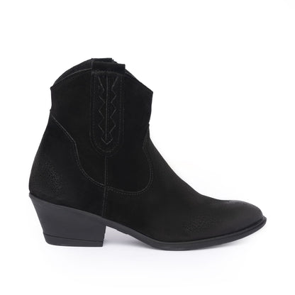 Damen-Westernstiefeletten – Schwarz