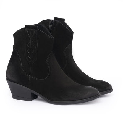 Damen-Westernstiefeletten – Schwarz