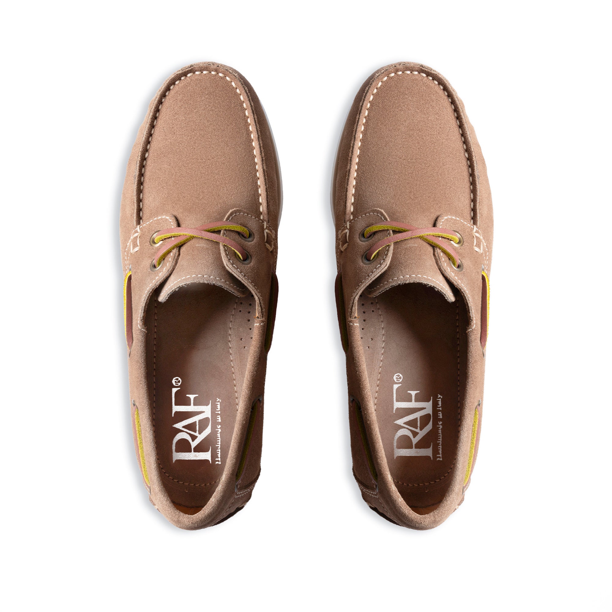 Damen-Barca-Mokassins aus Wildleder – Taupe