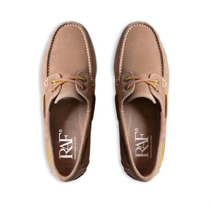 Damen-Barca-Mokassins aus Wildleder – Taupe