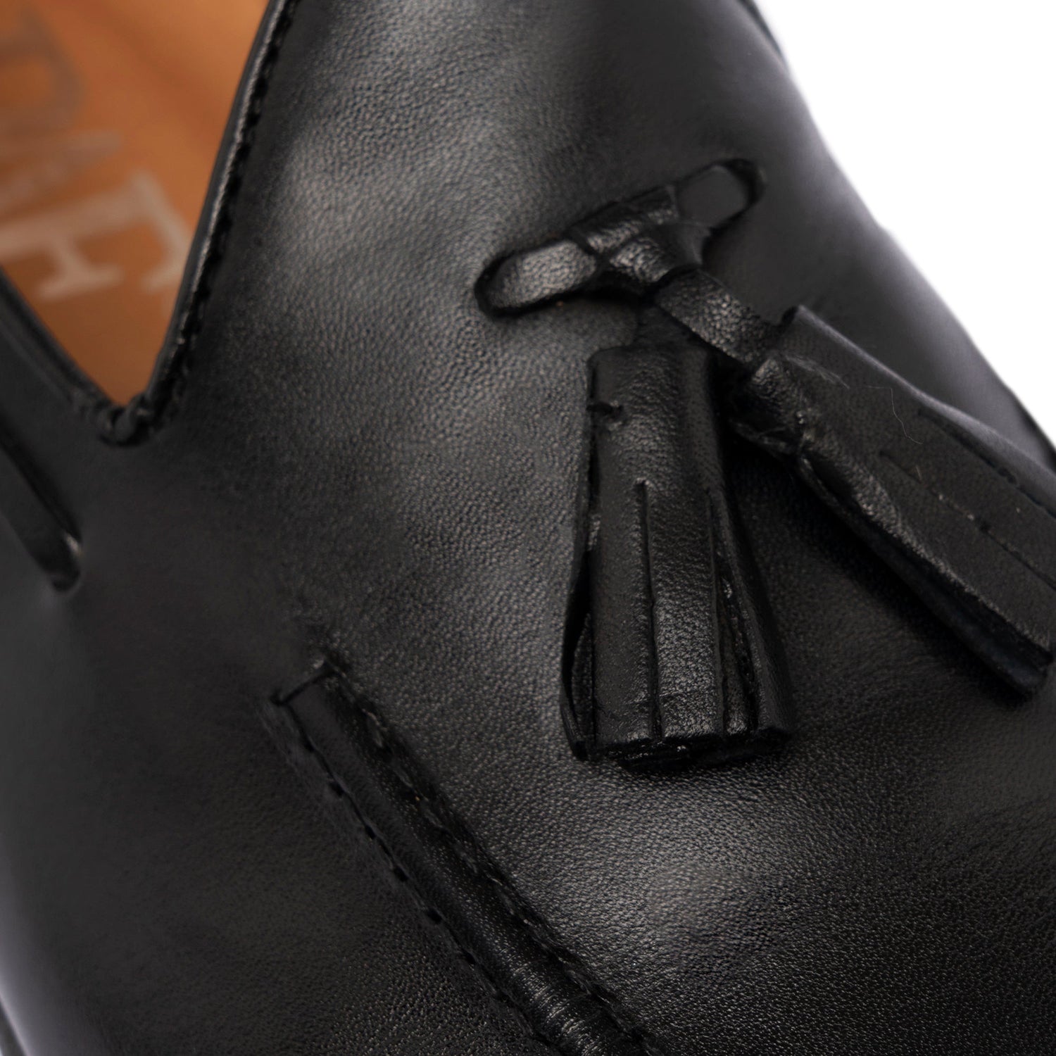 Loafer mit Schleife aus Leder – Schwarz