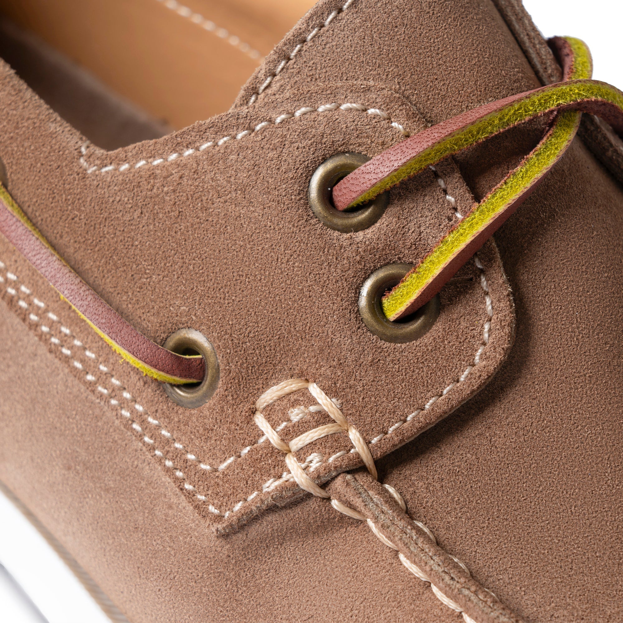 Damen-Barca-Mokassins aus Wildleder – Taupe