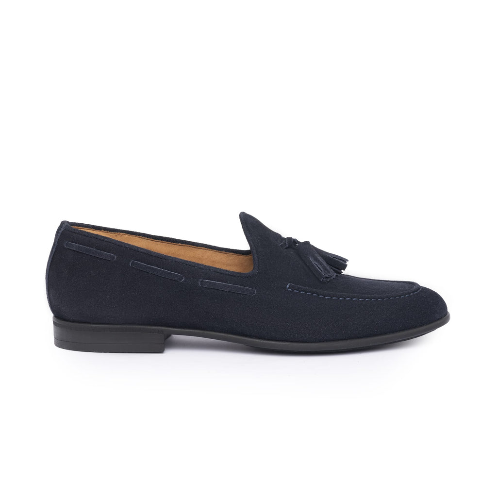 Wildleder-Schleife Loafers - Blau