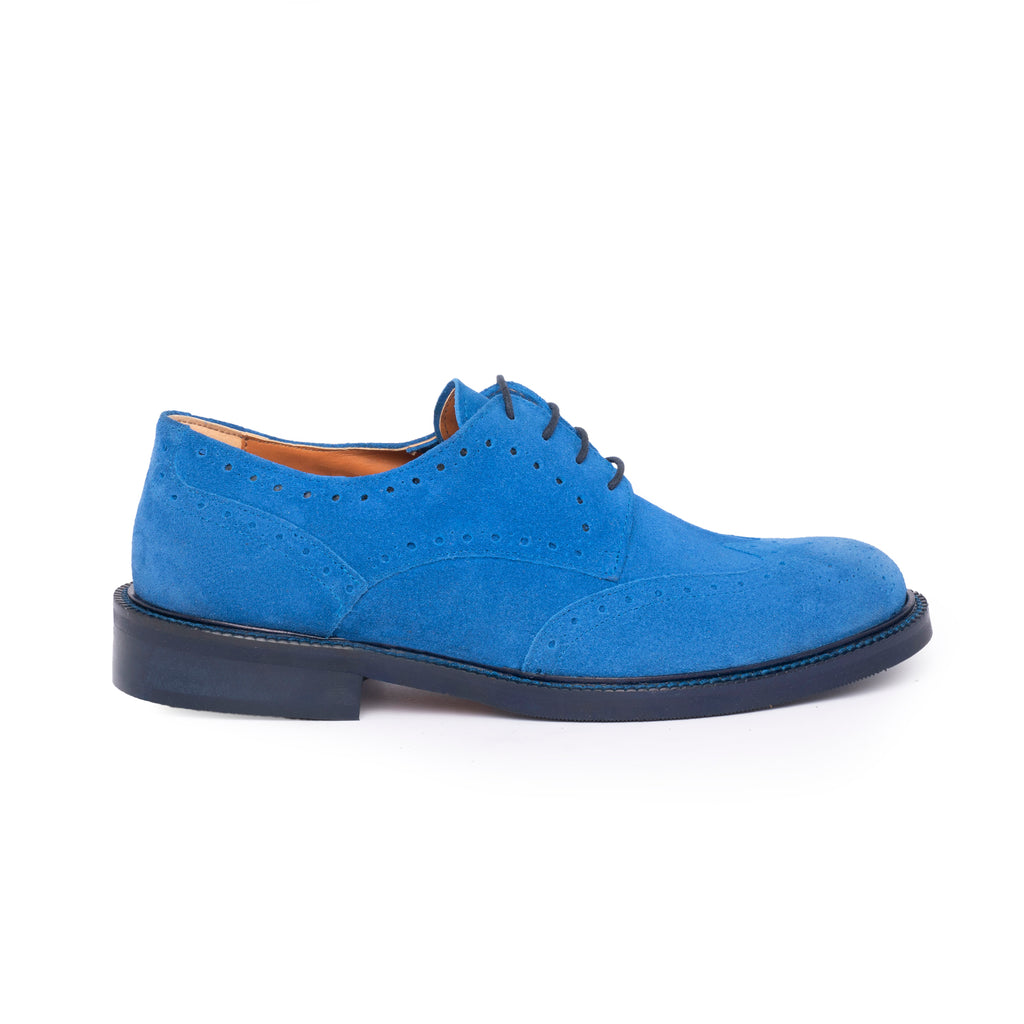 Damen Wildleder Francesina Cobalt