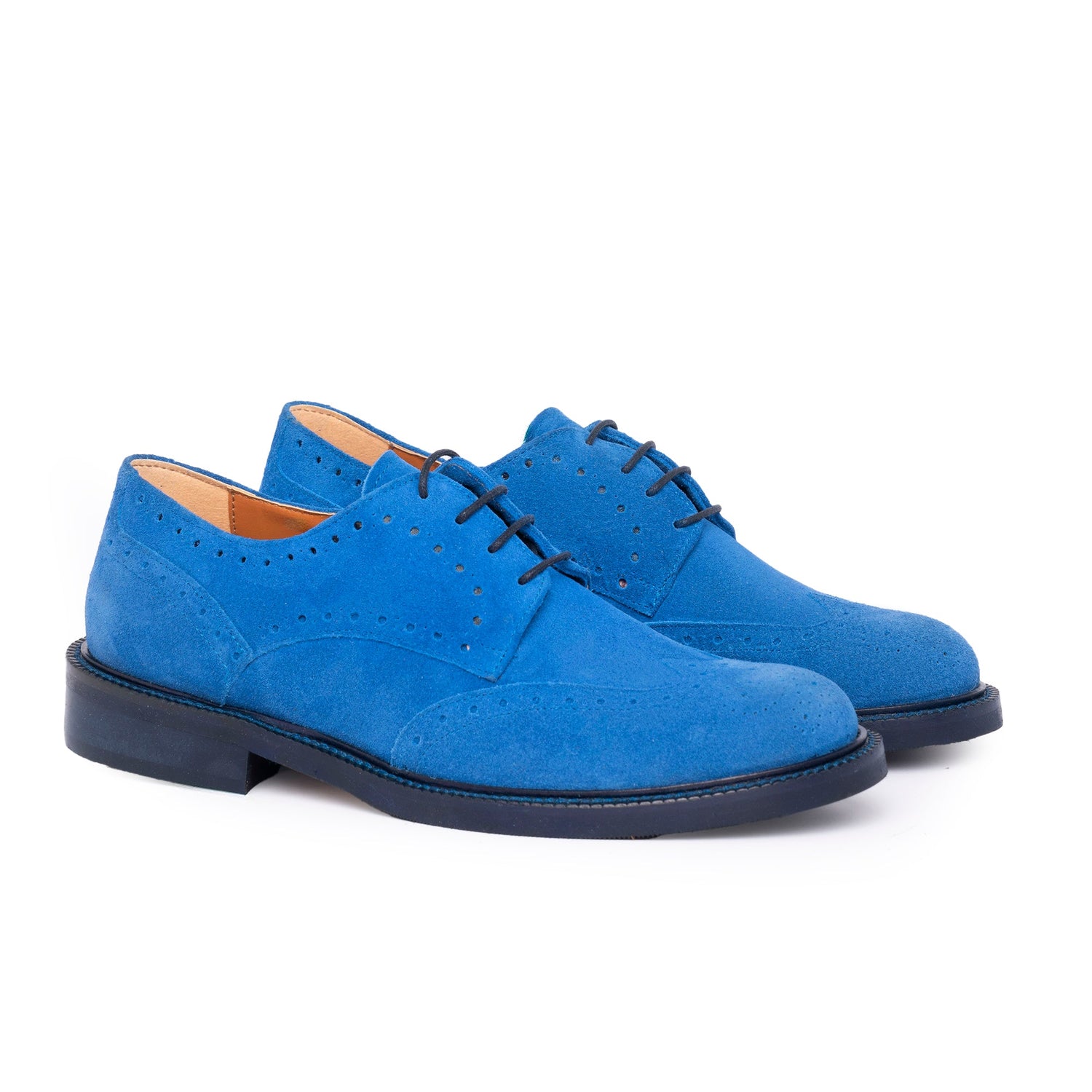 Damen-Derbies aus Wildleder – Kobaltblau