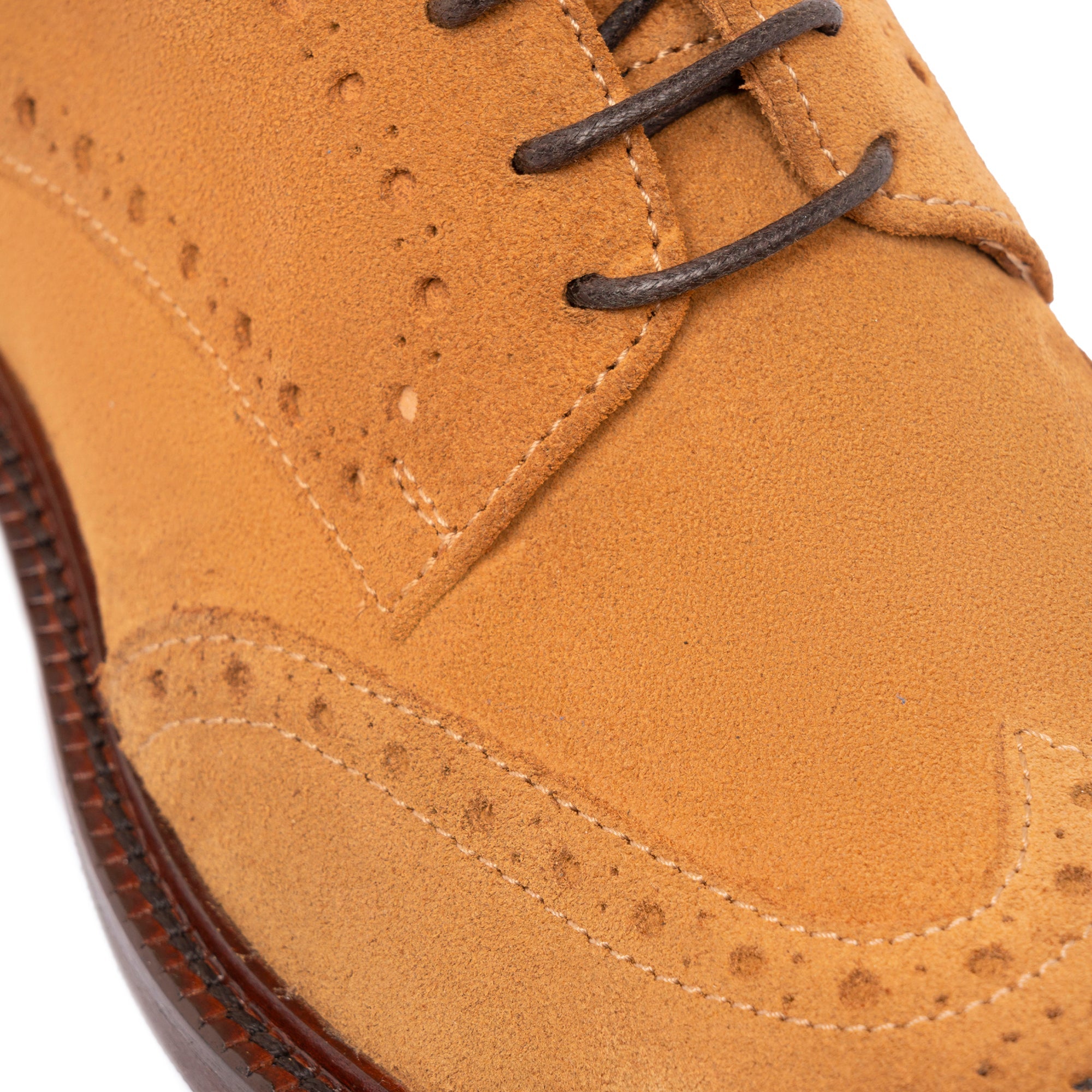 Damen-Derbies aus Wildleder – Cognac