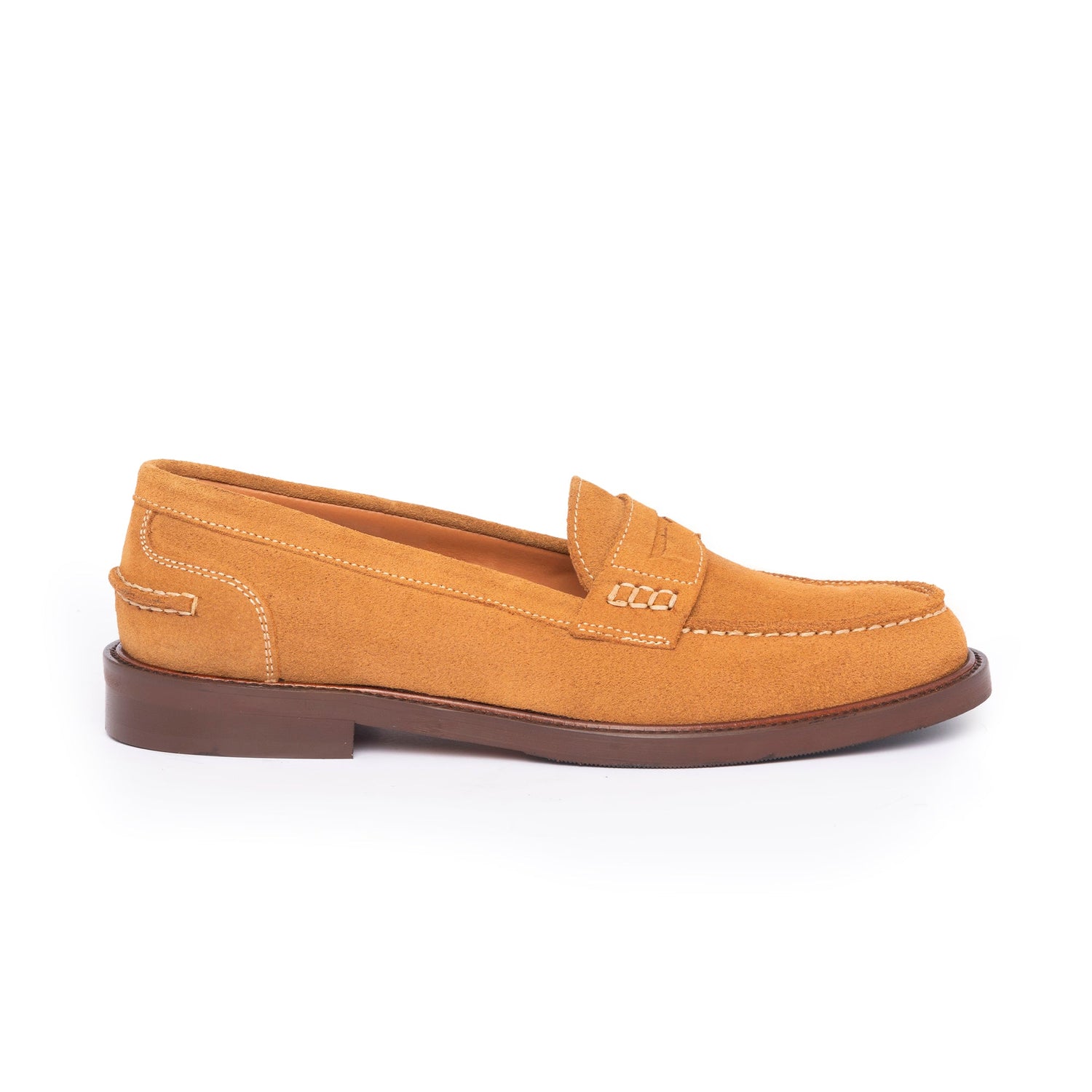 Damen-Mokassins aus Wildleder – Cognac