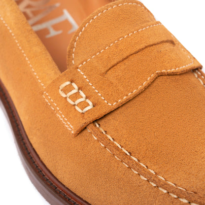 Damen-Mokassins aus Wildleder – Cognac