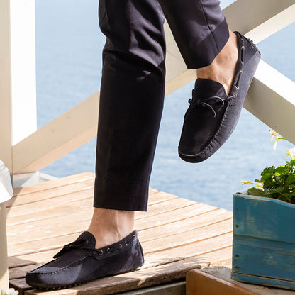 Loafers aus Wildleder - Blau