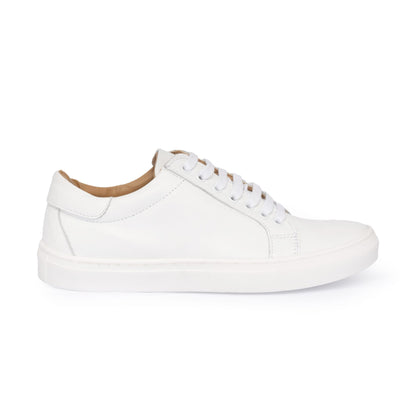 Damen-Sneakers aus Leder – Weiß