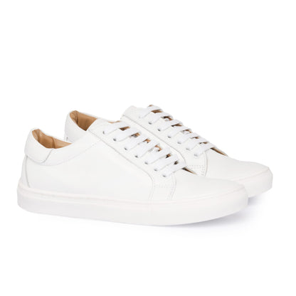 Damen-Sneakers aus Leder – Weiß