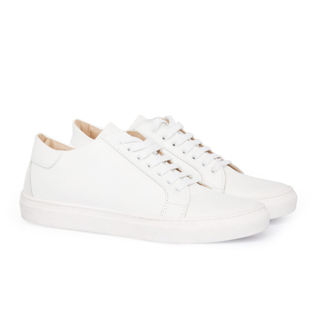 Herren Leder Turnschuhe - Weiß